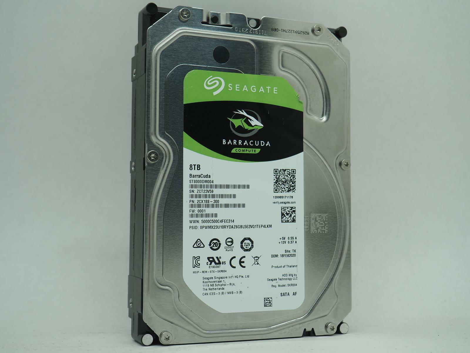 Seagate Barracuda 8TB 3.5" SATA Desktop HDD Hard Drive Tested,Wiped -ST8000DM004