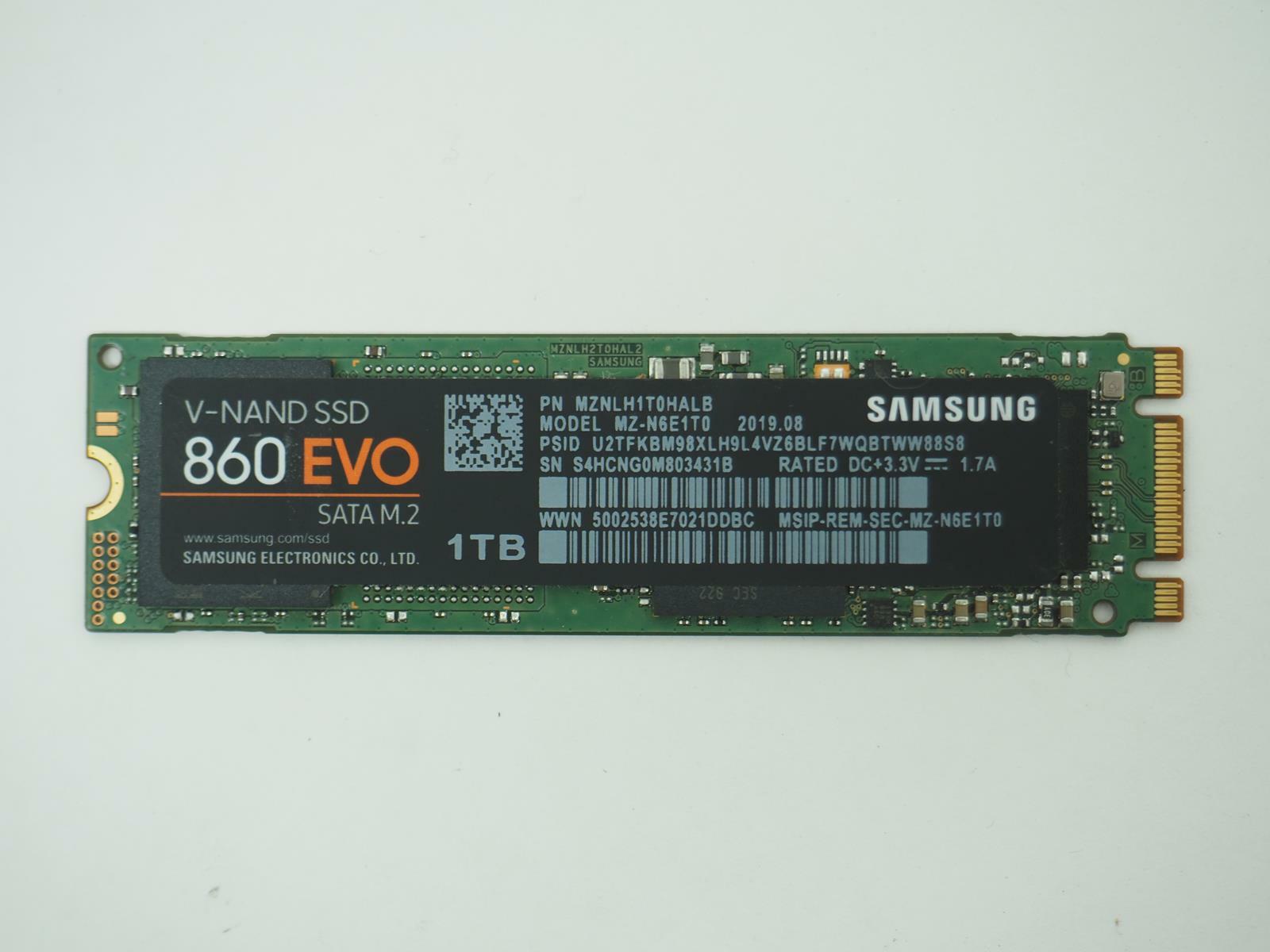 Samsung 860 EVO 1TB SATA M.2 Internal Laptop SSD Tested, Wiped - MZ-N6E1T0