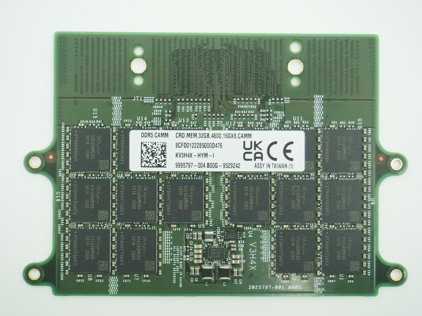 DELL 32GB CAMM DDR5 16GX8 Memory Module - KV3H4X-HYM