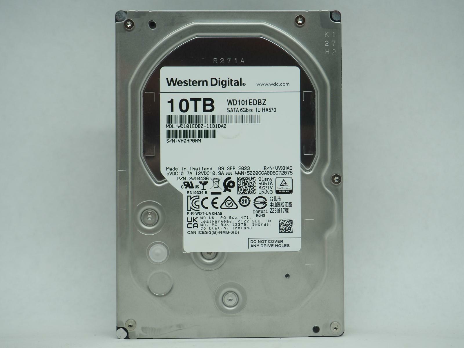 Western Digital 10TB 3.5" SATA 7200RPM Desktop HDD Tested, Wiped - WD101EDBZ