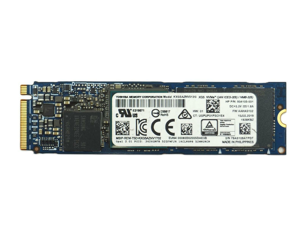 Toshiba 512GB M.2 NVMe Internal Laptop SSD Tested, Wiped - KXG5AZNV512G