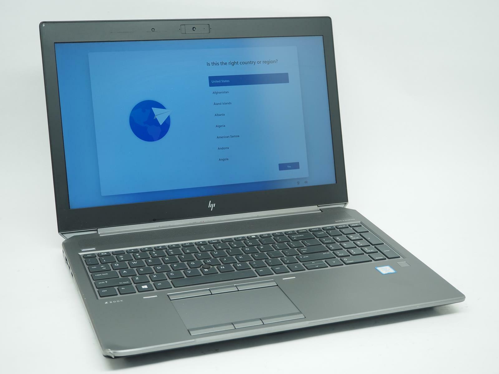 HP ZBOOK 15 G5  15.5" Intel i7-8850H  2.60GHz 32 GB RAM 512 GB NVMe No Adapter