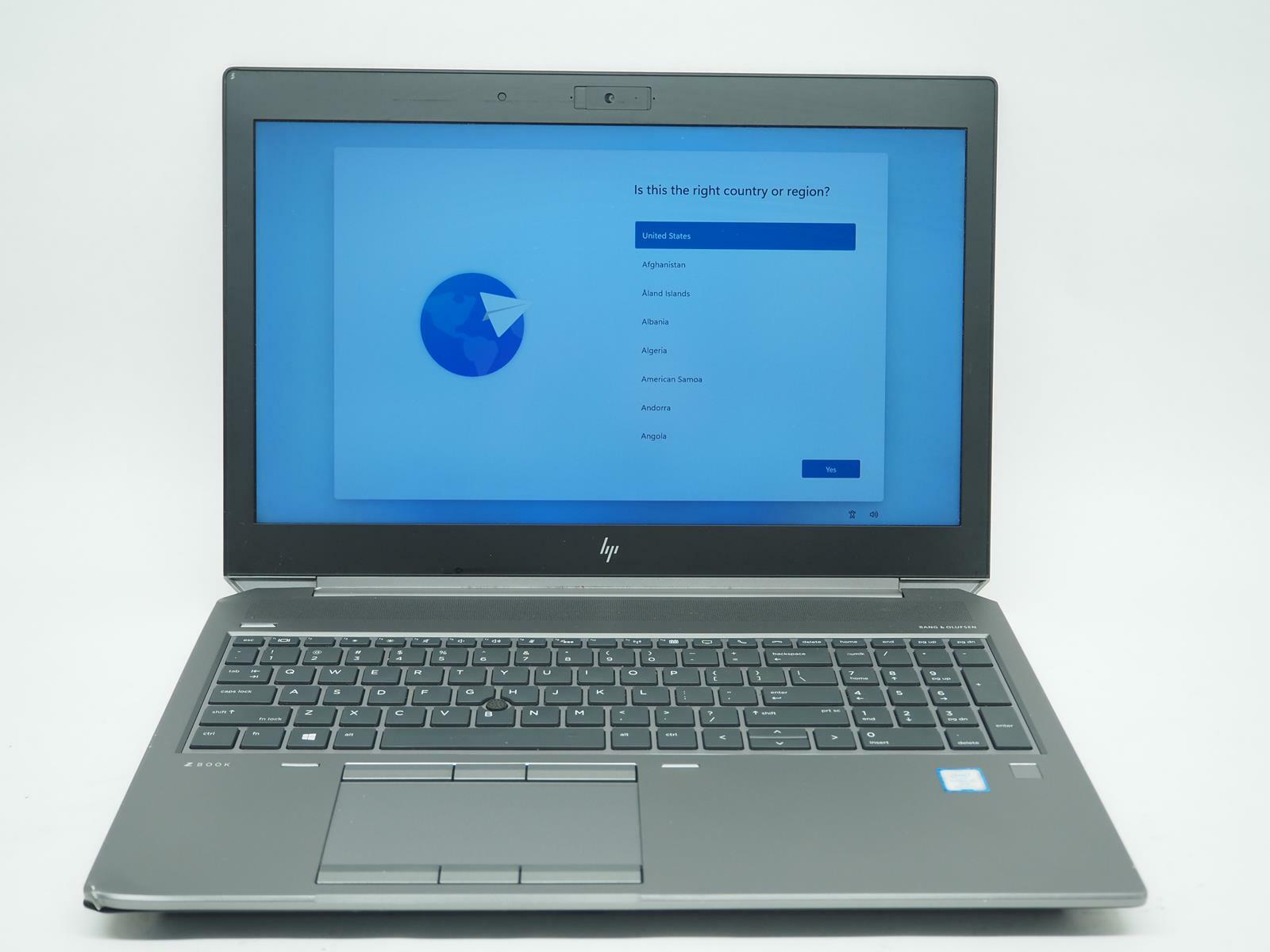 HP ZBOOK 15 G5  15.5" Intel i7-8850H  2.60GHz 32 GB RAM 512 GB NVMe No Adapter