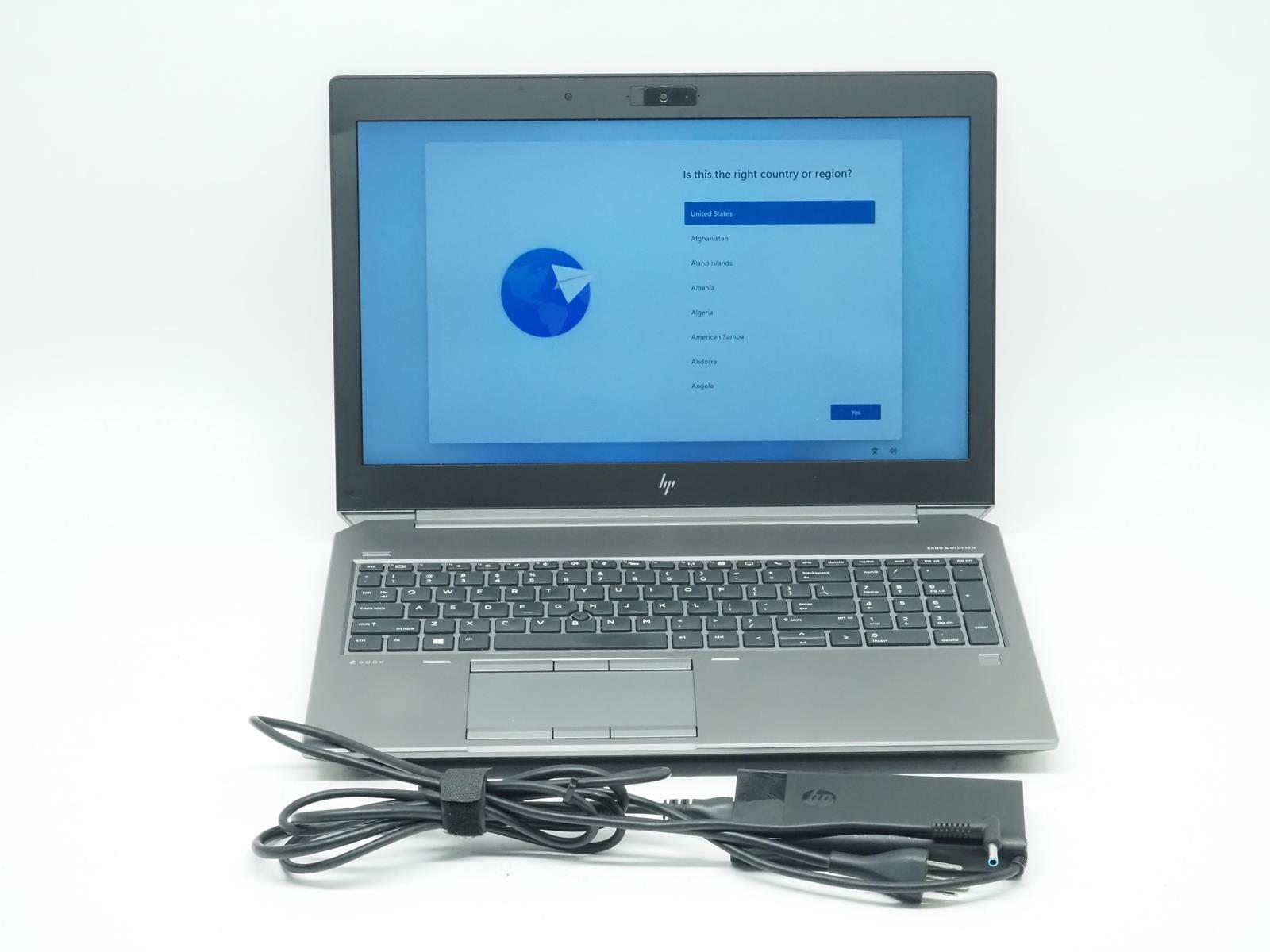 HP ZBOOK 15 G5 15.5"  Intel Core i7-8850H 2.60GHz 32 GB RAM 51 2GB NVMe